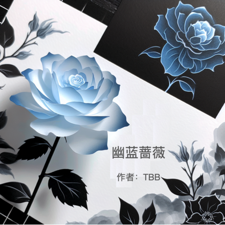 幽蓝蔷薇